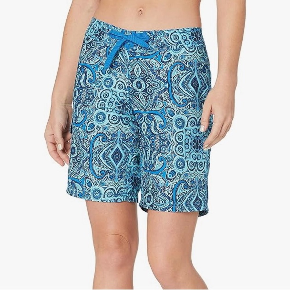Boys Kanu Surf Blue Paisley Swim Board Shorts